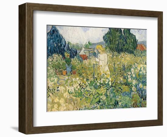 Mademoiselle Gachet in Her Garden at Auvers-Sur-Oise (Mademoiselle Gachet-Vincent van Gogh-Framed Art Print