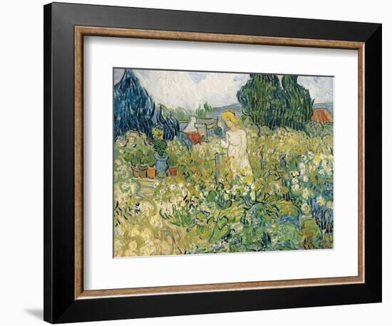 Mademoiselle Gachet in Her Garden at Auvers-Sur-Oise (Mademoiselle Gachet-Vincent van Gogh-Framed Art Print