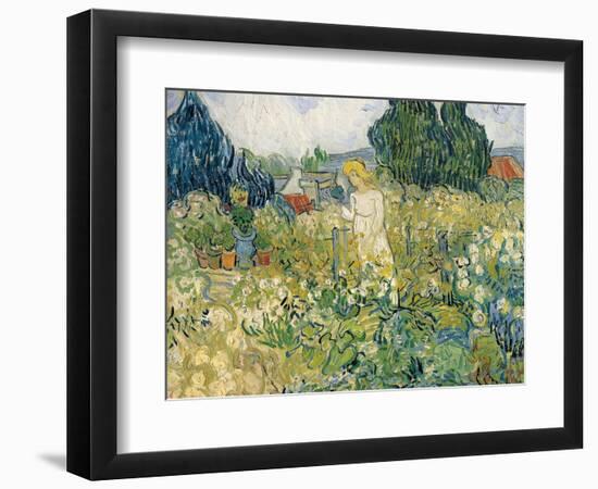 Mademoiselle Gachet in Her Garden at Auvers-Sur-Oise (Mademoiselle Gachet-Vincent van Gogh-Framed Art Print