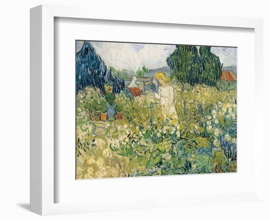 Mademoiselle Gachet in Her Garden at Auvers-Sur-Oise (Mademoiselle Gachet-Vincent van Gogh-Framed Art Print