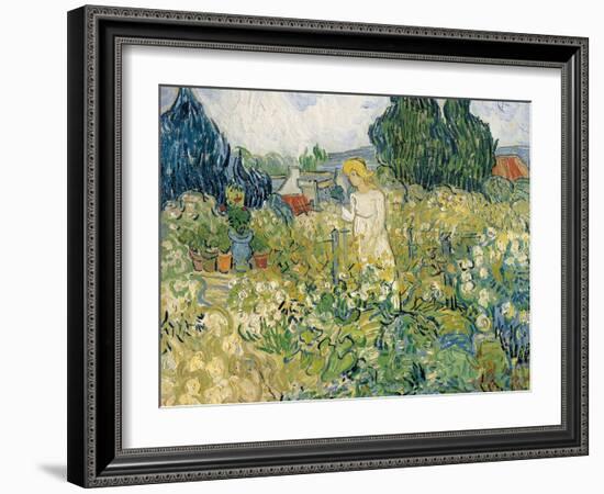 Mademoiselle Gachet in Her Garden at Auvers-Sur-Oise (Mademoiselle Gachet-Vincent van Gogh-Framed Art Print