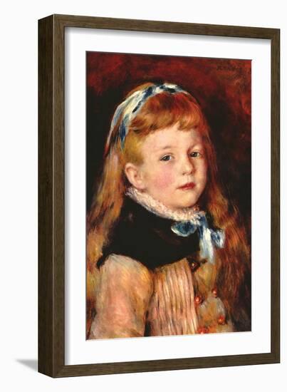 Mademoiselle Grimprel with Blue Hair-Band-Pierre-Auguste Renoir-Framed Art Print