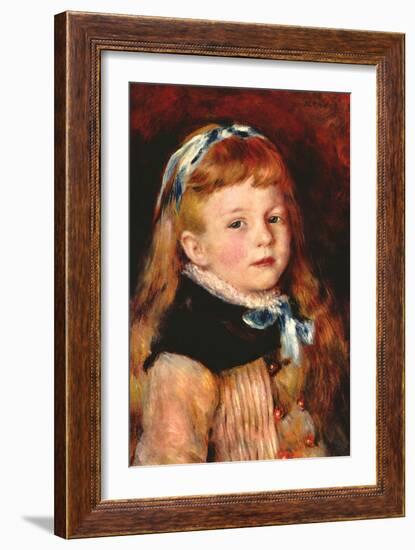 Mademoiselle Grimprel with Blue Hair-Band-Pierre-Auguste Renoir-Framed Art Print