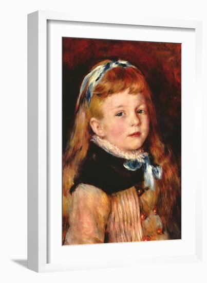 Mademoiselle Grimprel with Blue Hair-Band-Pierre-Auguste Renoir-Framed Art Print