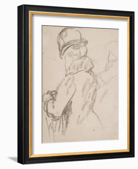 Mademoiselle Pouvereau (Charcoal on Paper)-Gwen John-Framed Giclee Print