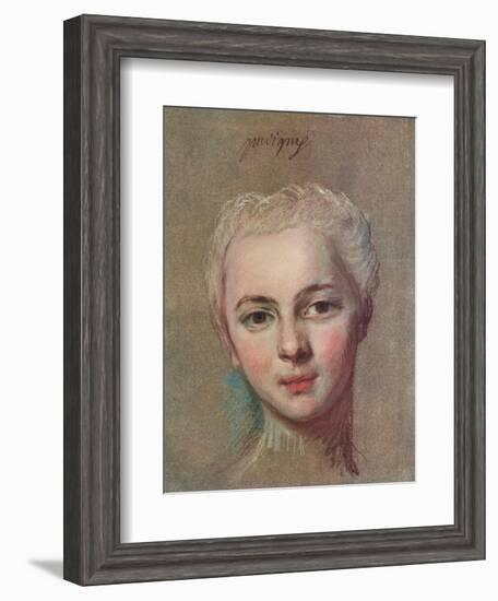 'Mademoiselle Puvigny', c1749-Maurice-quentin De La Tour-Framed Giclee Print