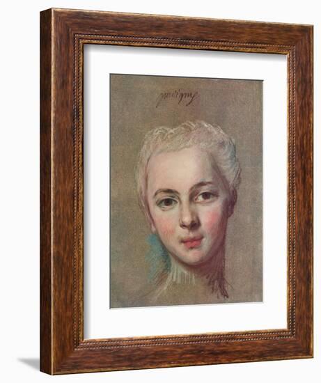 'Mademoiselle Puvigny', c1749-Maurice-quentin De La Tour-Framed Giclee Print