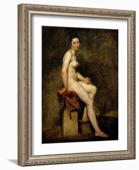 Mademoiselle Rose (Seated Nude)-Eugene Delacroix-Framed Giclee Print