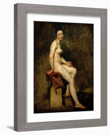 Mademoiselle Rose (Seated Nude)-Eugene Delacroix-Framed Giclee Print