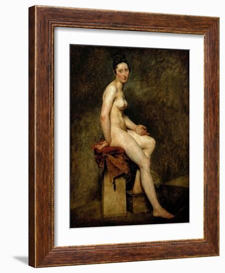 Mademoiselle Rose (Seated Nude)-Eugene Delacroix-Framed Giclee Print