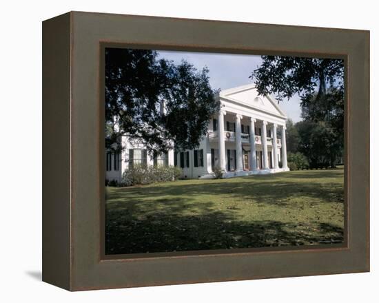 Madewood Plantation House, on the Lafourche Bayou, Mississippi, Louisiana-Bruno Barbier-Framed Premier Image Canvas