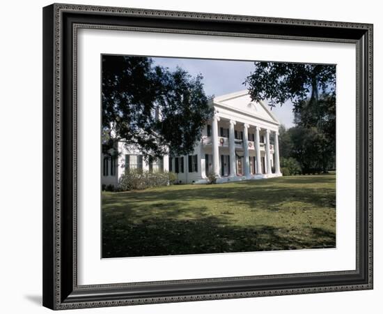 Madewood Plantation House, on the Lafourche Bayou, Mississippi, Louisiana-Bruno Barbier-Framed Photographic Print