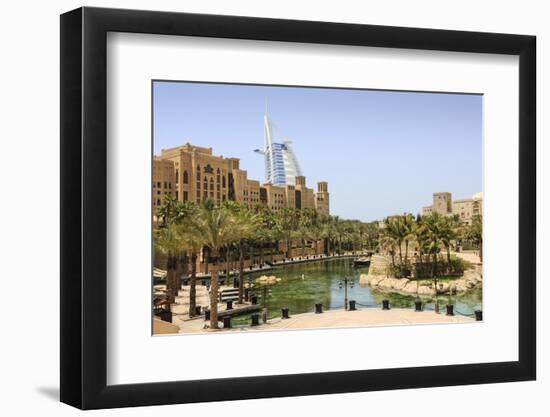 Madinat Jumeirah Hotel and Burj Al Arab, Dubai, United Arab Emirates, Middle East-Amanda Hall-Framed Photographic Print