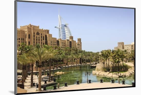 Madinat Jumeirah Hotel and Burj Al Arab, Dubai, United Arab Emirates, Middle East-Amanda Hall-Mounted Photographic Print