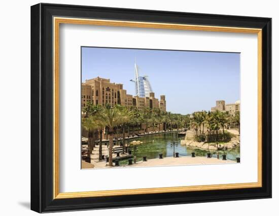 Madinat Jumeirah Hotel and Burj Al Arab, Dubai, United Arab Emirates, Middle East-Amanda Hall-Framed Photographic Print