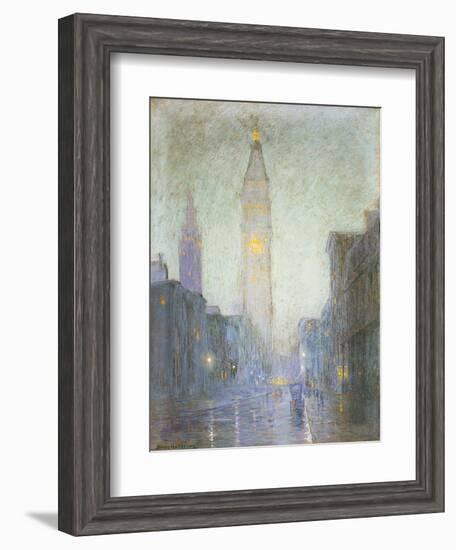 Madison Avenue at Twilight, c.1911-Lowell Birge Harrison-Framed Giclee Print