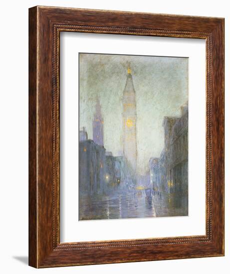 Madison Avenue at Twilight, c.1911-Lowell Birge Harrison-Framed Giclee Print