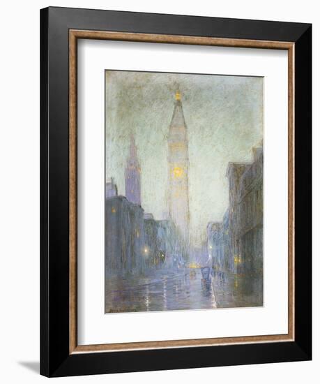 Madison Avenue at Twilight, c.1911-Lowell Birge Harrison-Framed Giclee Print