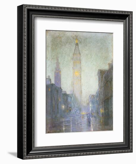 Madison Avenue at Twilight, c.1911-Lowell Birge Harrison-Framed Giclee Print