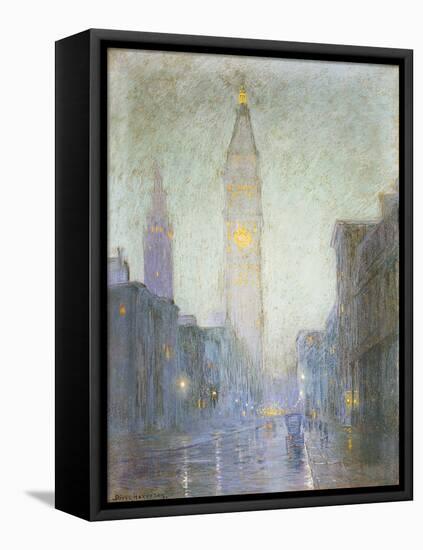 Madison Avenue at Twilight, c.1911-Lowell Birge Harrison-Framed Premier Image Canvas
