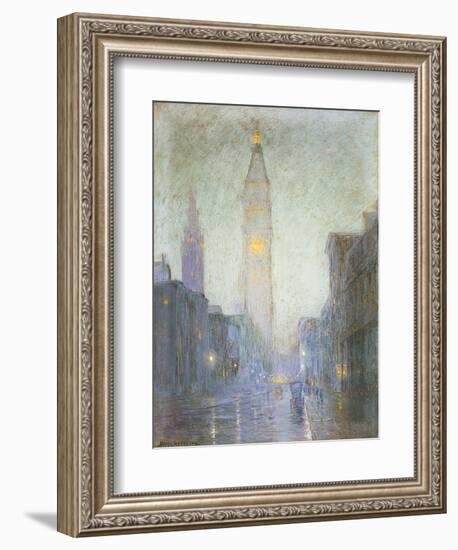 Madison Avenue at Twilight-Lovell Birge Harrison-Framed Giclee Print
