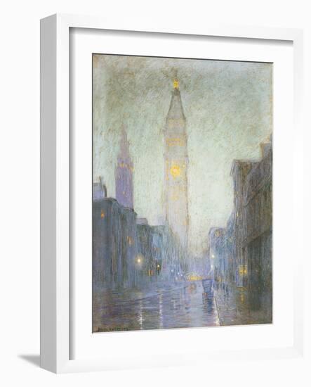 Madison Avenue at Twilight-Lovell Birge Harrison-Framed Giclee Print