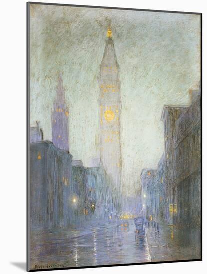 Madison Avenue at Twilight-Lovell Birge Harrison-Mounted Giclee Print