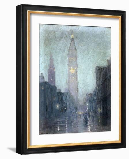 Madison Avenue at Twilight-Lowell Birge Harrison-Framed Giclee Print