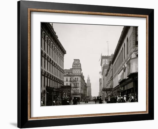 Madison Avenue from Summit Street, Toledo, Ohio-null-Framed Photo