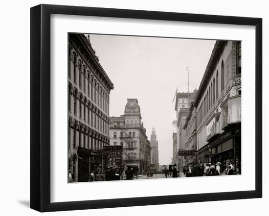 Madison Avenue from Summit Street, Toledo, Ohio-null-Framed Photo