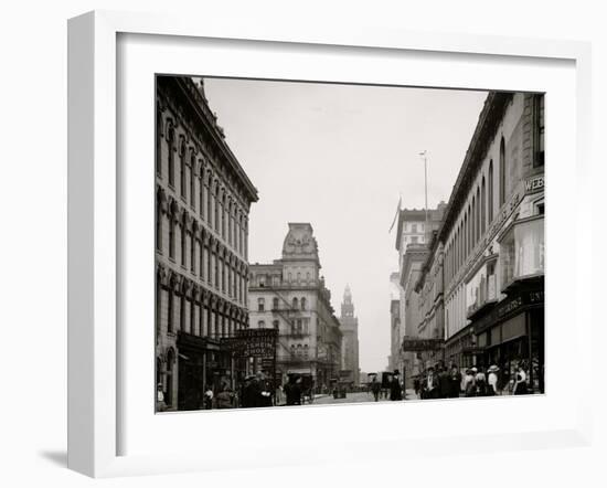 Madison Avenue from Summit Street, Toledo, Ohio-null-Framed Photo