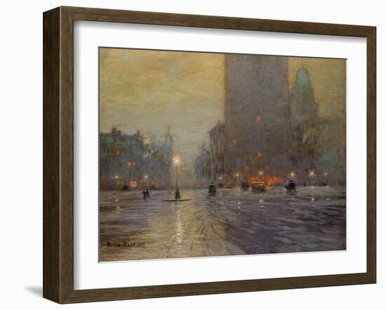 Madison Square, Rainy Night-Lowell Birge Harrison-Framed Giclee Print