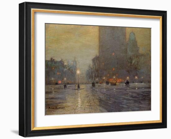 Madison Square, Rainy Night-Lowell Birge Harrison-Framed Giclee Print