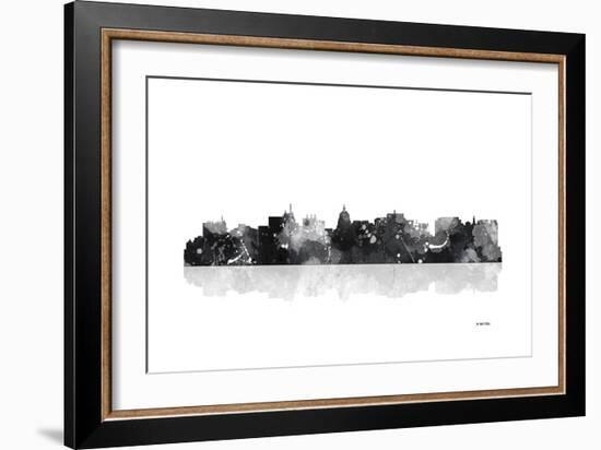 Madison Wisconsin Skyline BG 1-Marlene Watson-Framed Giclee Print