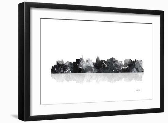 Madison Wisconsin Skyline BG 1-Marlene Watson-Framed Giclee Print