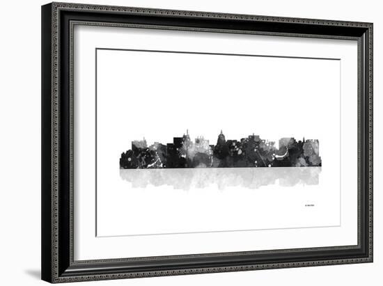 Madison Wisconsin Skyline BG 1-Marlene Watson-Framed Giclee Print