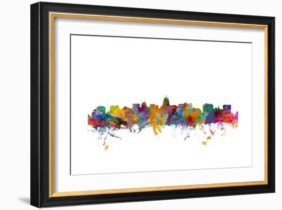 Madison Wisconsin Skyline-Michael Tompsett-Framed Art Print