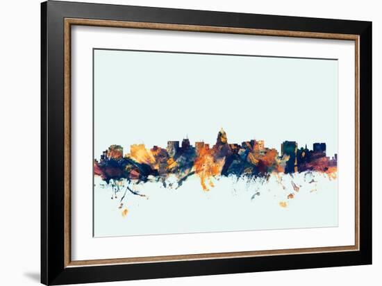 Madison Wisconsin Skyline-Michael Tompsett-Framed Art Print