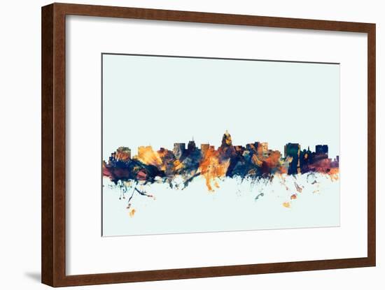 Madison Wisconsin Skyline-Michael Tompsett-Framed Art Print