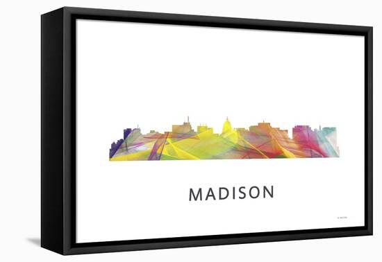 Madison Wisconsin Skyline-Marlene Watson-Framed Premier Image Canvas