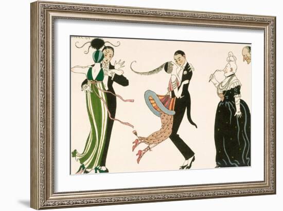 Madness of the Day, Engraved by H. Reidel For Friends of the Journal Des Dames et Des Modes, 1913-Georges Barbier-Framed Giclee Print