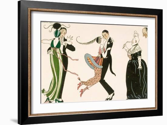 Madness of the Day, Engraved by H. Reidel For Friends of the Journal Des Dames et Des Modes, 1913-Georges Barbier-Framed Giclee Print