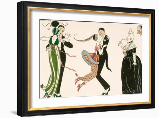 Madness of the Day, Engraved by H. Reidel For Friends of the Journal Des Dames et Des Modes, 1913-Georges Barbier-Framed Giclee Print