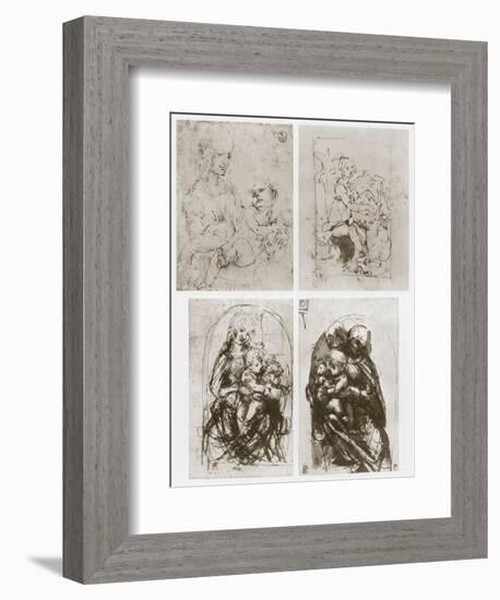 Madonna, 15th Century-Leonardo da Vinci-Framed Giclee Print