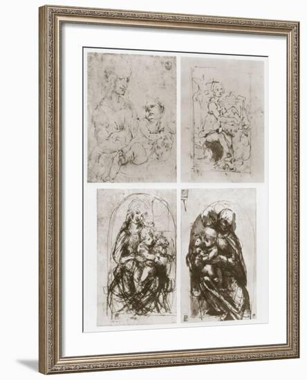 Madonna, 15th Century-Leonardo da Vinci-Framed Giclee Print