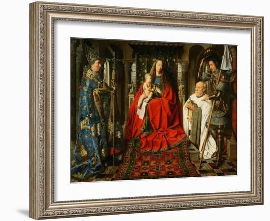 Madonna Adored by the Canonicus Van Der Paele-Jan van Eyck-Framed Giclee Print