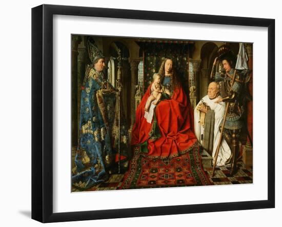 Madonna Adored by the Canonicus Van Der Paele-Jan van Eyck-Framed Giclee Print
