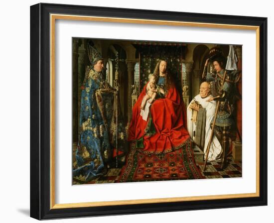 Madonna Adored by the Canonicus Van Der Paele-Jan van Eyck-Framed Giclee Print