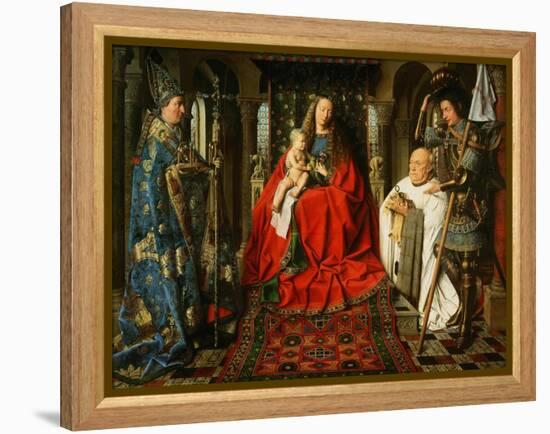 Madonna Adored by the Canonicus Van Der Paele-Jan van Eyck-Framed Premier Image Canvas