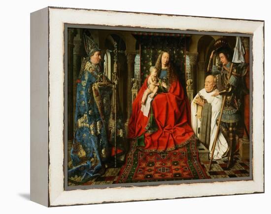 Madonna Adored by the Canonicus Van Der Paele-Jan van Eyck-Framed Premier Image Canvas